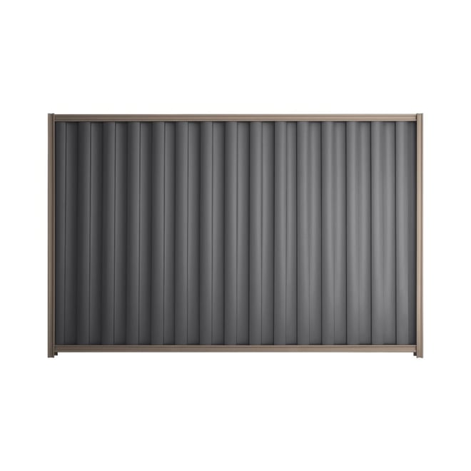 Good Neighbour® Wavelok® 1500mm High Fence Panel Sheet: Granite Post/Track: Marsh