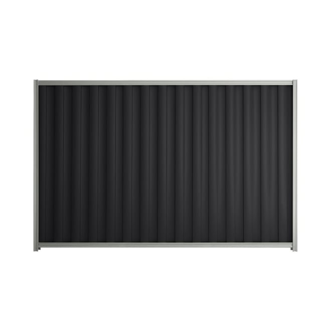 Good Neighbour® Wavelok® 1500mm High Fence Panel Sheet: Gun Metal Grey Post/Track: Gull Grey