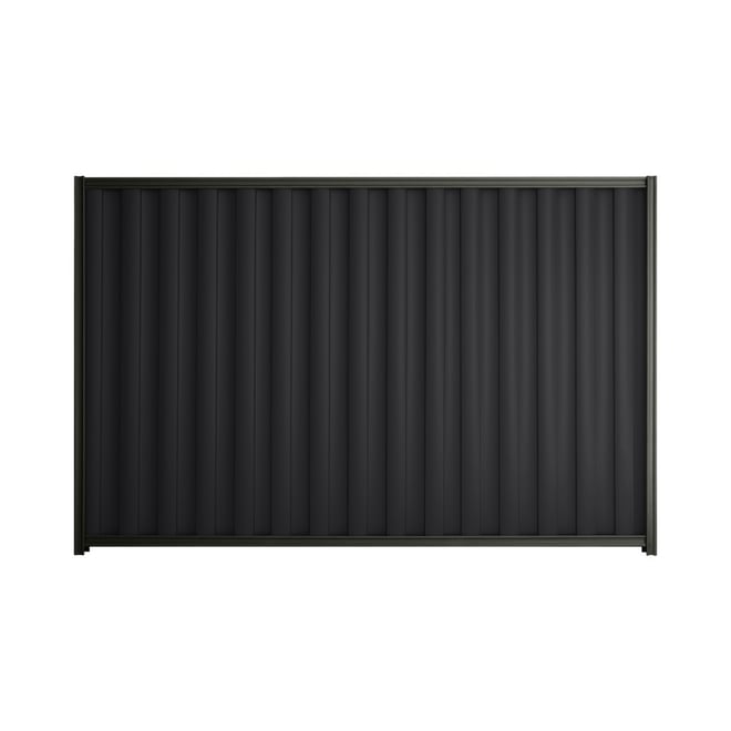 Good Neighbour® Wavelok® 1500mm High Fence Panel Sheet: Gun Metal Grey Post/Track: Slate Grey