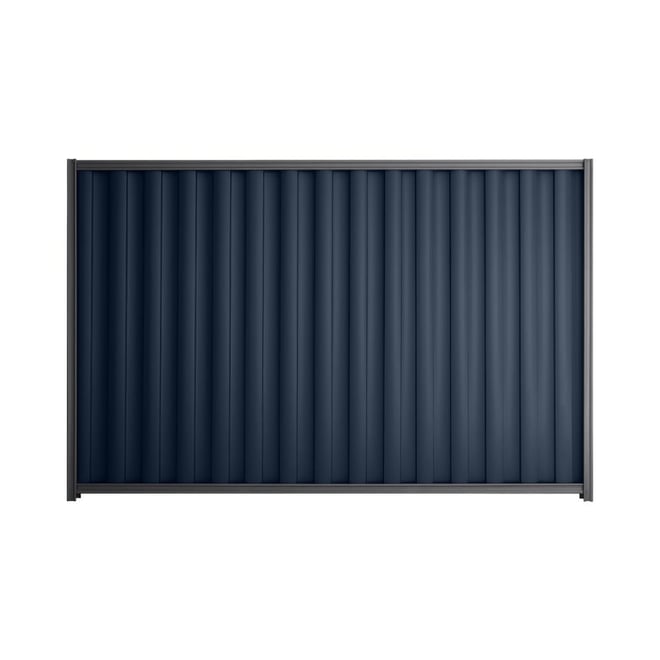 Good Neighbour® Wavelok® 1500mm High Fence Panel Sheet: Mountain Blue Post/Track: Granite