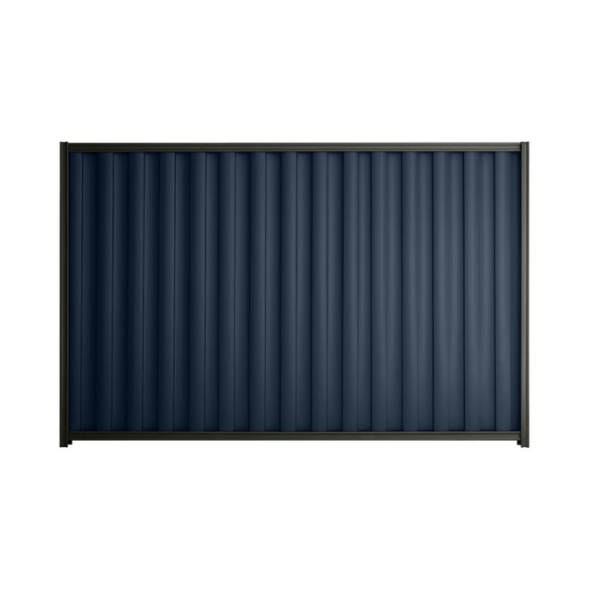 Good Neighbour® Wavelok® 1500mm High Fence Panel Sheet: Mountain Blue Post/Track: Slate Grey