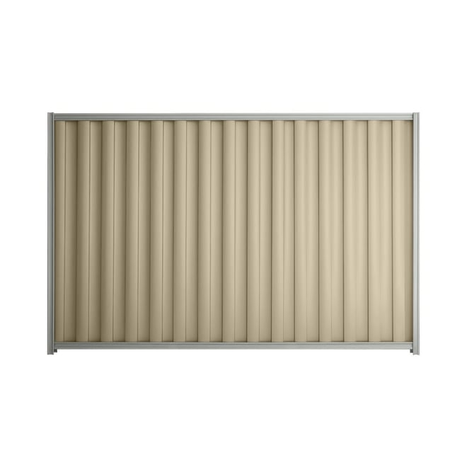 Good Neighbour® Wavelok® 1500mm High Fence Panel Sheet: Merino Post/Track: Gull Grey