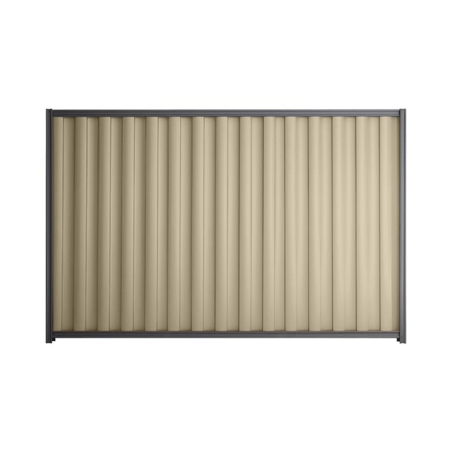 Good Neighbour® Wavelok® 1500mm High Fence Panel Sheet: Merino Post/Track: Granite