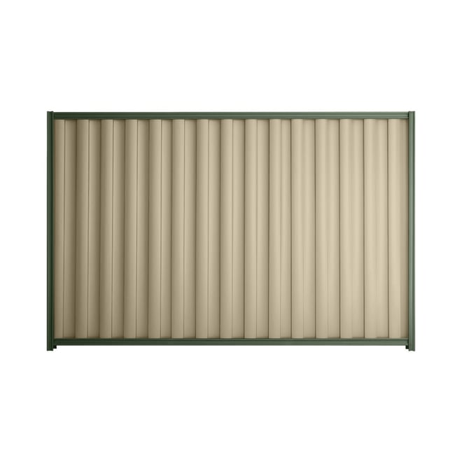 Good Neighbour® Wavelok® 1500mm High Fence Panel Sheet: Merino Post/Track: Rivergum