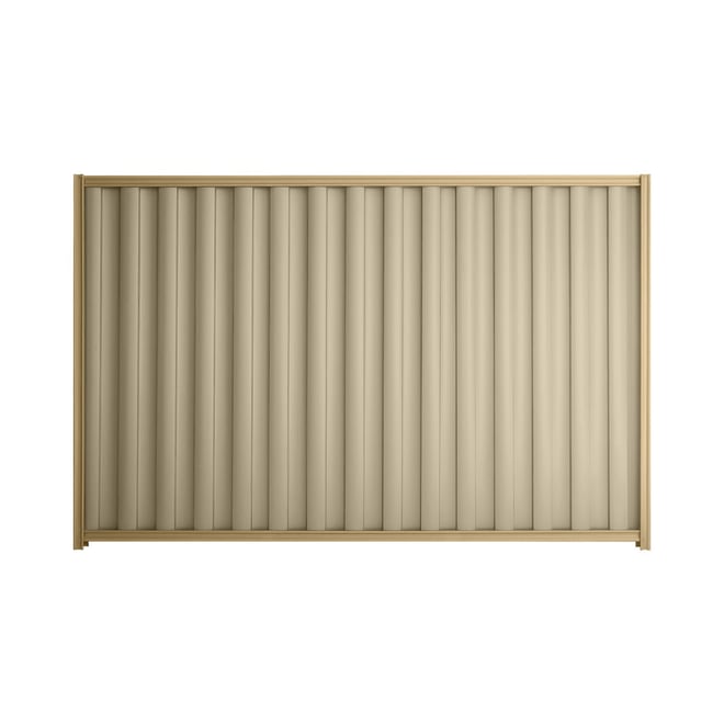 Good Neighbour® Wavelok® 1500mm High Fence Panel Sheet: Merino Post/Track: Wheat