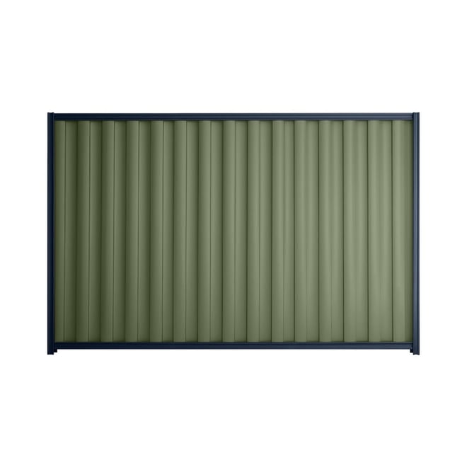 Good Neighbour® Wavelok® 1500mm High Fence Panel Sheet: Mist Green Post/Track: Mountain Blue