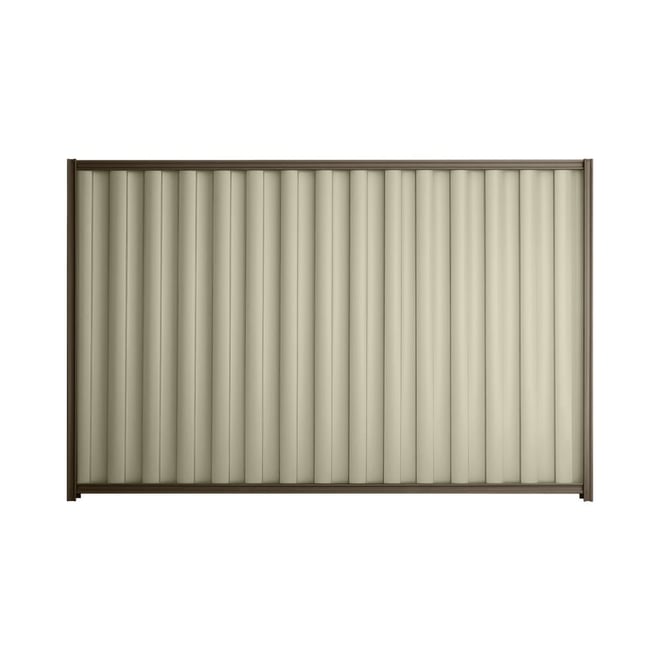Good Neighbour® Wavelok® 1500mm High Fence Panel Sheet: Moss Vale Sand Post/Track: Banyan Brown