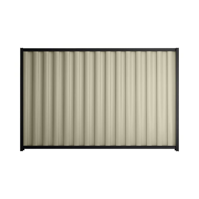 Good Neighbour® Wavelok® 1500mm High Fence Panel Sheet: Moss Vale Sand Post/Track: Gun Metal Grey