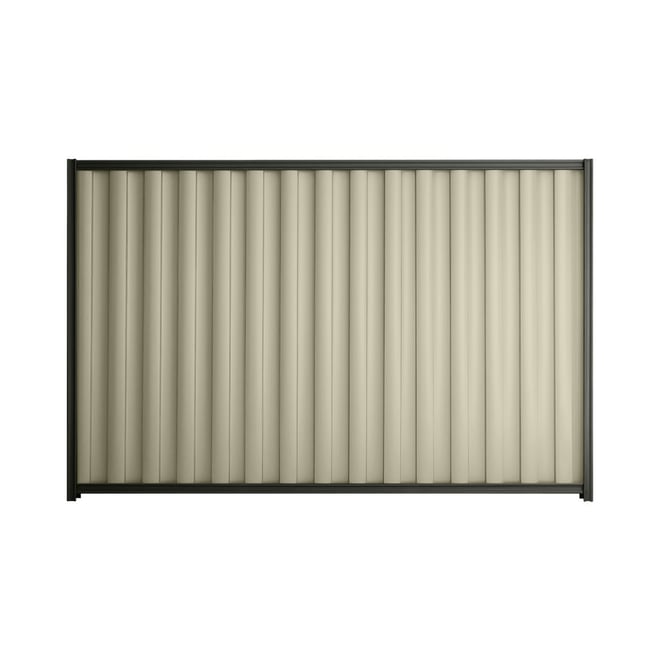 Good Neighbour® Wavelok® 1500mm High Fence Panel Sheet: Moss Vale Sand Post/Track: Slate Grey