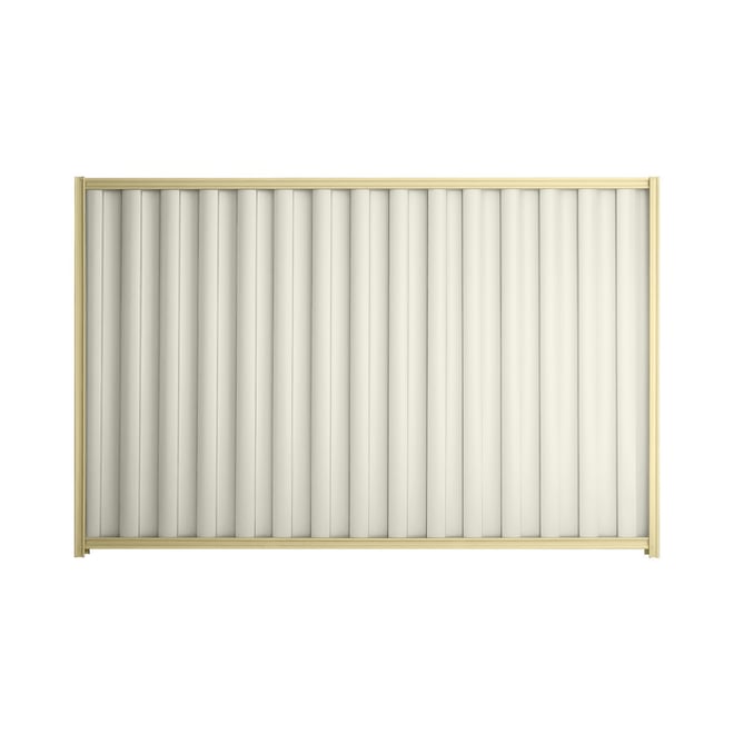 Good Neighbour® Wavelok® 1500mm High Fence Panel Sheet: Off White Post/Track: Primrose