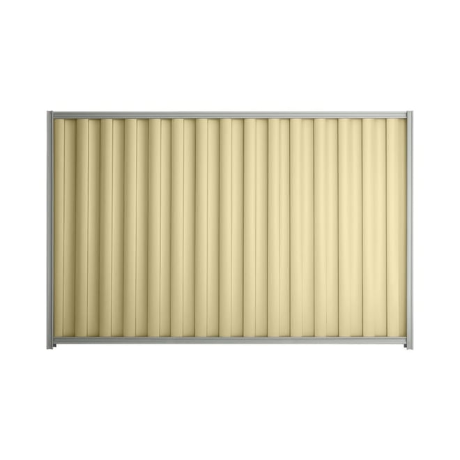 Good Neighbour® Wavelok® 1500mm High Fence Panel Sheet: Primrose Post/Track: Gull Grey