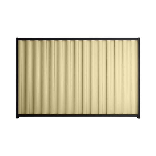 Good Neighbour® Wavelok® 1500mm High Fence Panel Sheet: Primrose Post/Track: Gun Metal Grey