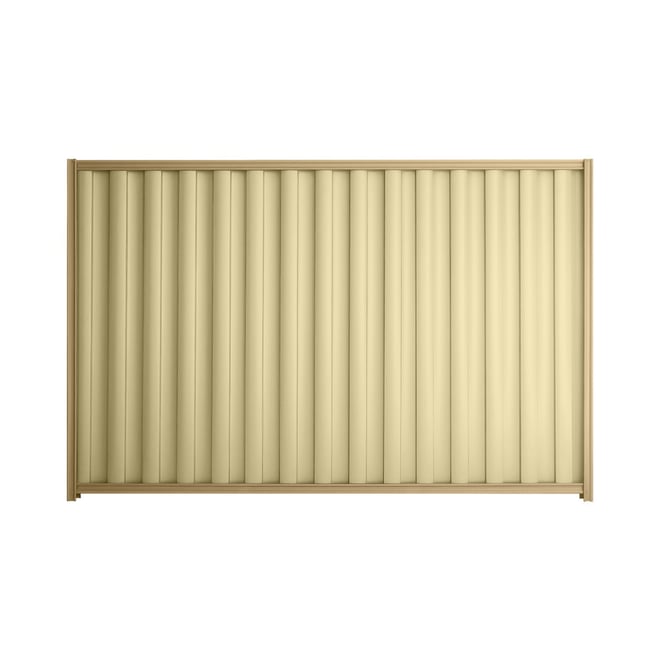 Good Neighbour® Wavelok® 1500mm High Fence Panel Sheet: Primrose Post/Track: Wheat