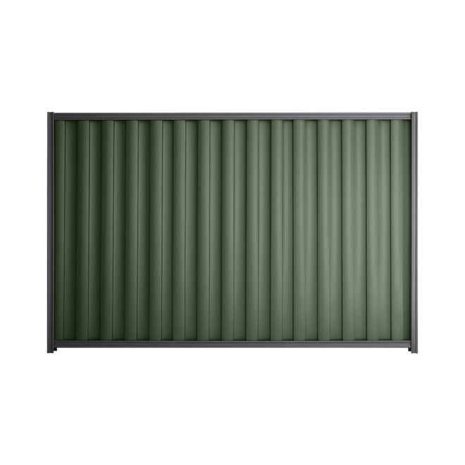 Good Neighbour® Wavelok® 1500mm High Fence Panel Sheet: Rivergum Post/Track: Granite