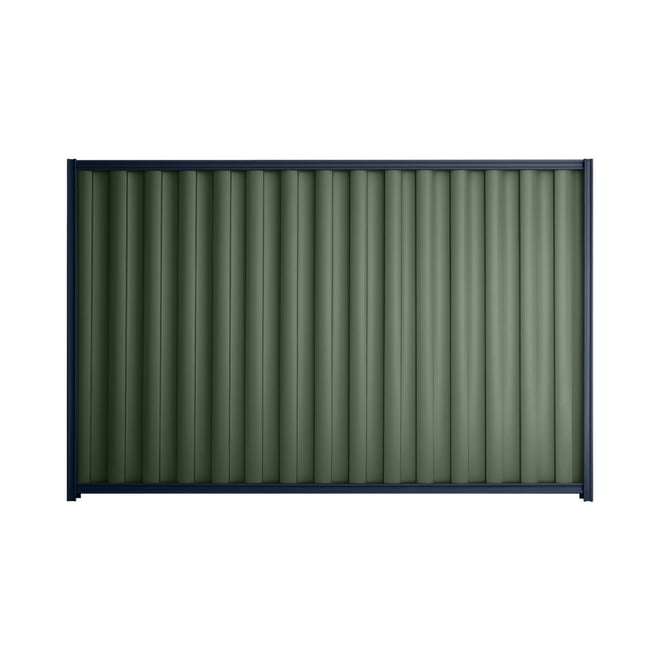 Good Neighbour® Wavelok® 1500mm High Fence Panel Sheet: Rivergum Post/Track: Mountain Blue