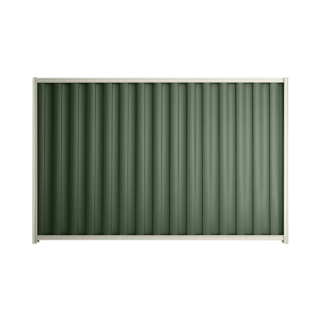 Good Neighbour® Wavelok® 1500mm High Fence Panel Sheet: Rivergum Post/Track: Off White
