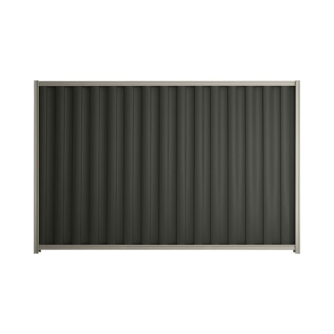 Good Neighbour® Wavelok® 1500mm High Fence Panel Sheet: Slate Grey Post/Track: Birch