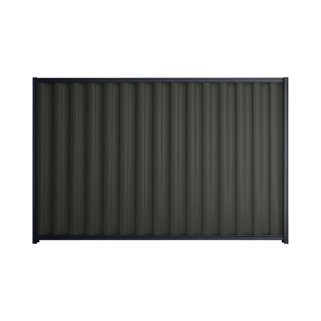 Good Neighbour® Wavelok® 1500mm High Fence Panel Sheet: Slate Grey Post/Track: Dark Stone