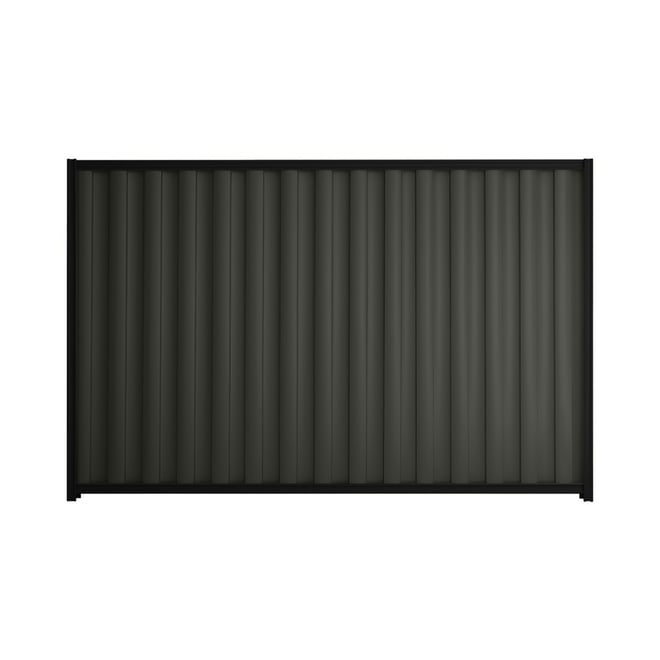 Good Neighbour® Wavelok® 1500mm High Fence Panel Sheet: Slate Grey Post/Track: Ebony