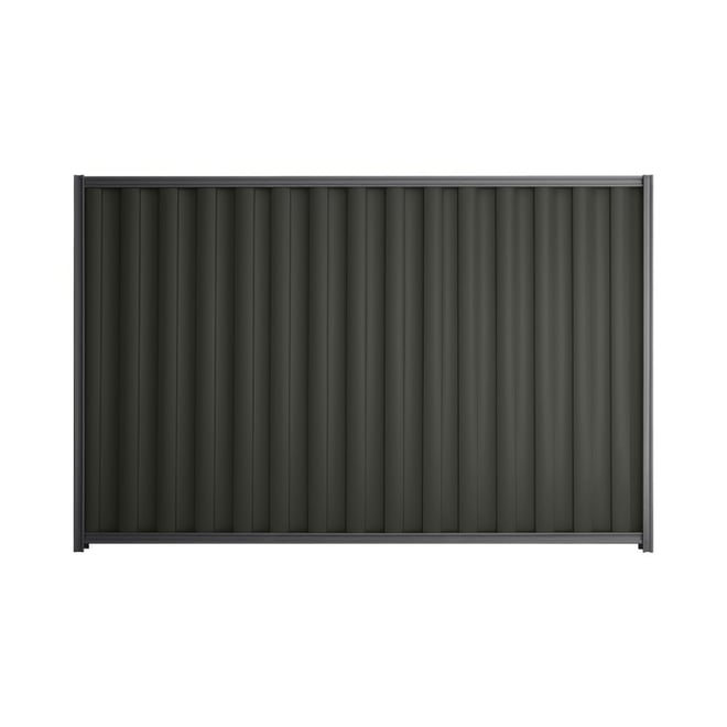 Good Neighbour® Wavelok® 1500mm High Fence Panel Sheet: Slate Grey Post/Track: Granite