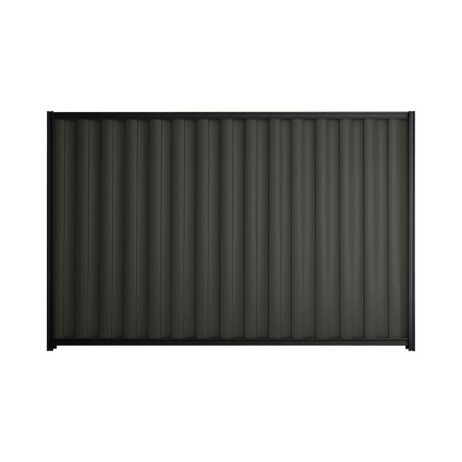 Good Neighbour® Wavelok® 1500mm High Fence Panel Sheet: Slate Grey Post/Track: Gun Metal Grey