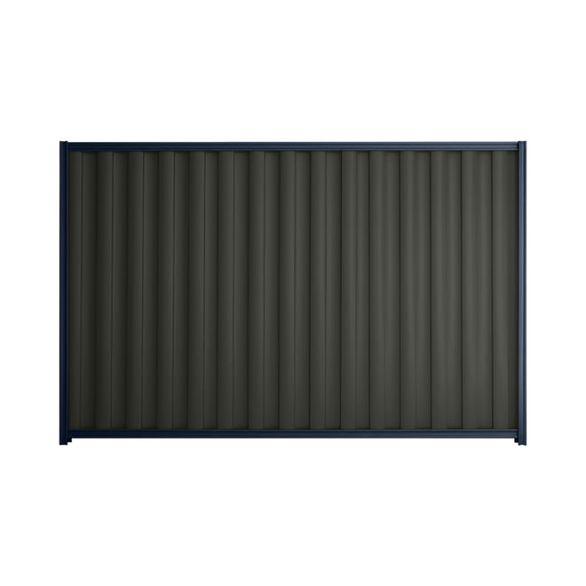 Good Neighbour® Wavelok® 1500mm High Fence Panel Sheet: Slate Grey Post/Track: Mountain Blue