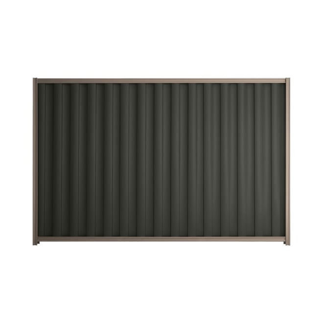Good Neighbour® Wavelok® 1500mm High Fence Panel Sheet: Slate Grey Post/Track: Marsh