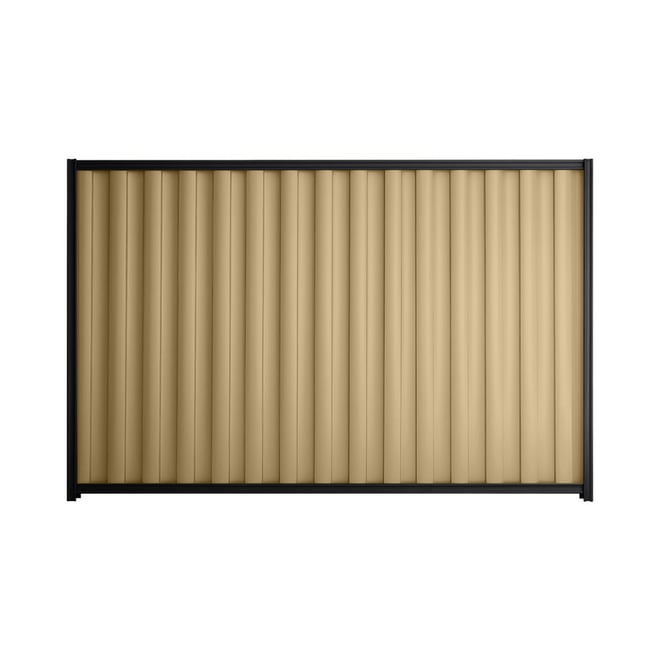 Good Neighbour® Wavelok® 1500mm High Fence Panel Sheet: Wheat Post/Track: Gun Metal Grey