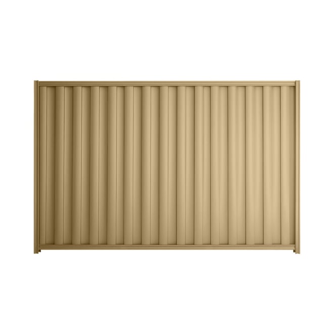 Good Neighbour® Wavelok® 1500mm High Fence Panel Sheet: Wheat Post/Track: Wheat