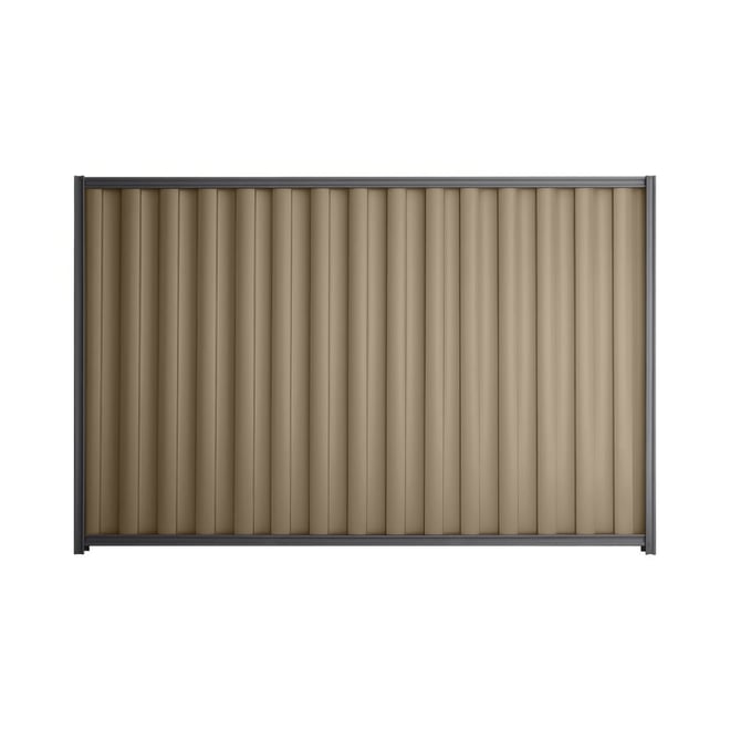 Good Neighbour® Wavelok® 1800mm High Fence Panel Sheet: Beige Post/Track: Granite