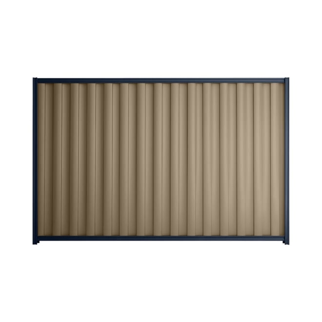 Good Neighbour® Wavelok® 1800mm High Fence Panel Sheet: Beige Post/Track: Mountain Blue