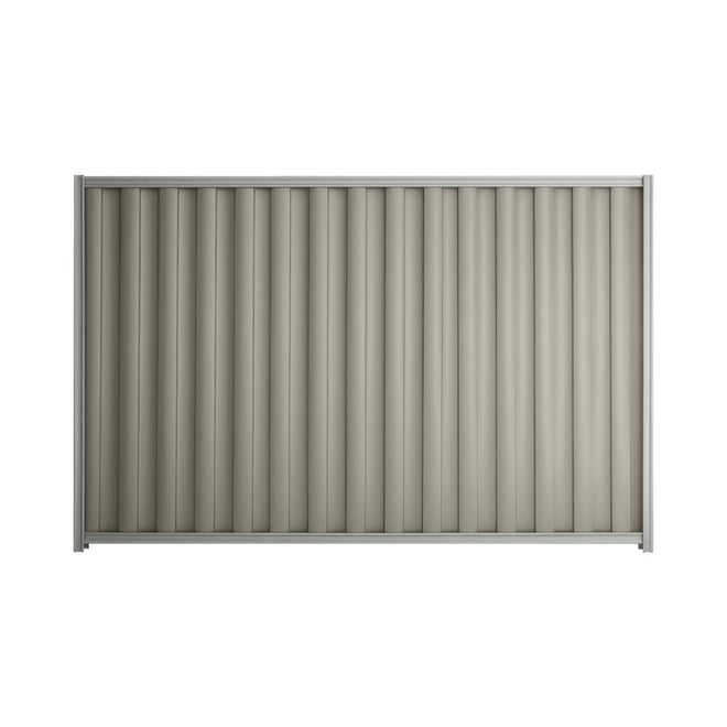 Good Neighbour® Wavelok® 1800mm High Fence Panel Sheet: Birch Post/Track: Gull Grey