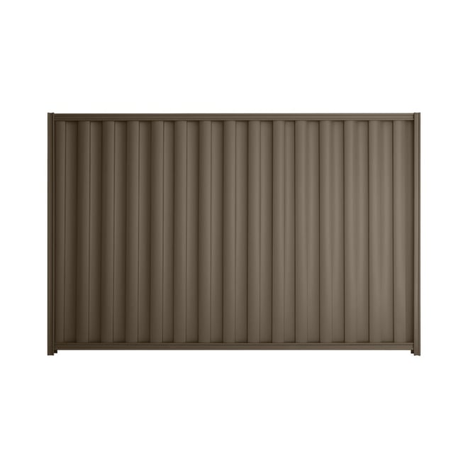 Good Neighbour® Wavelok® 1800mm High Fence Panel Sheet: Banyan Brown Post/Track: Banyan Brown