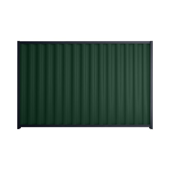 Good Neighbour® Wavelok® 1800mm High Fence Panel Sheet: Caulfield Green Post/Track: Dark Stone