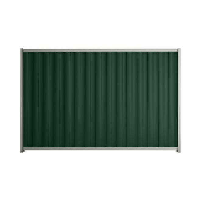 Good Neighbour® Wavelok® 1800mm High Fence Panel Sheet: Caulfield Green Post/Track: Gull Grey