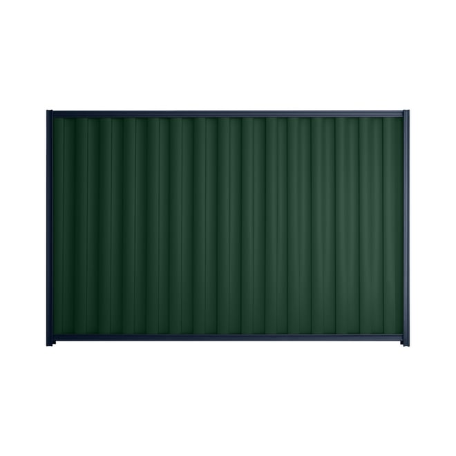 Good Neighbour® Wavelok® 1800mm High Fence Panel Sheet: Caulfield Green Post/Track: Mountain Blue