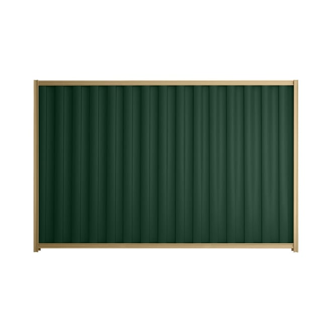 Good Neighbour® Wavelok® 1800mm High Fence Panel Sheet: Caulfield Green Post/Track: Wheat