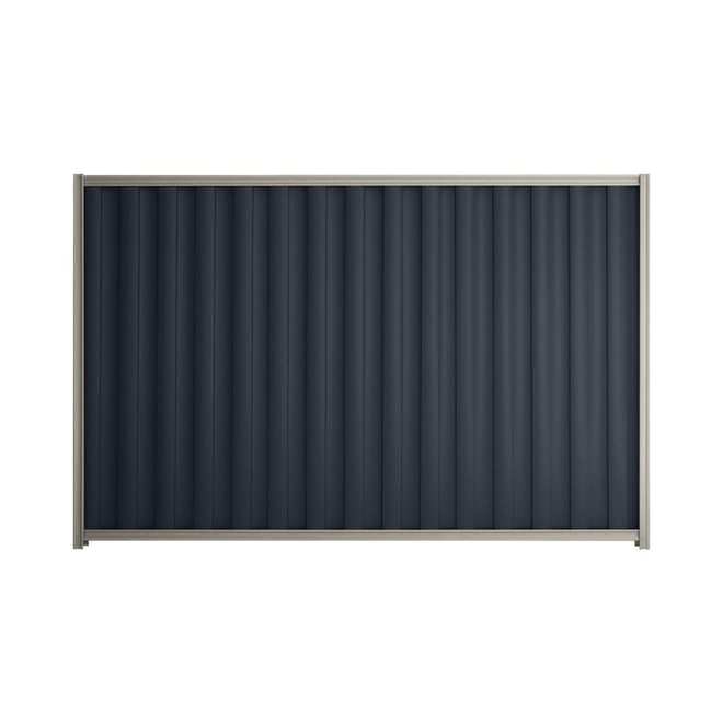 Good Neighbour® Wavelok® 1800mm High Fence Panel Sheet: Dark Stone Post/Track: Birch