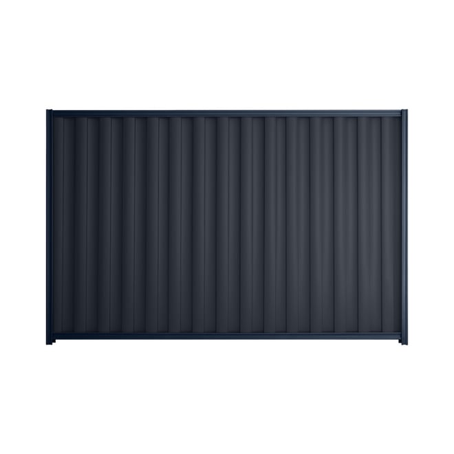 Good Neighbour® Wavelok® 1800mm High Fence Panel Sheet: Dark Stone Post/Track: Mountain Blue