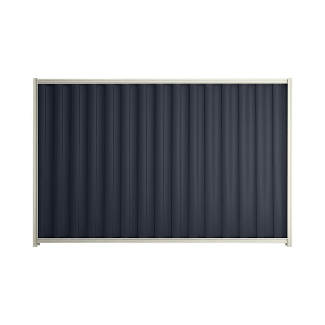 Good Neighbour® Wavelok® 1800mm High Fence Panel Sheet: Dark Stone Post/Track: Off White