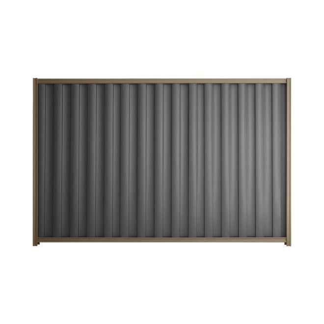 Good Neighbour® Wavelok® 1800mm High Fence Panel Sheet: Granite Post/Track: Beige