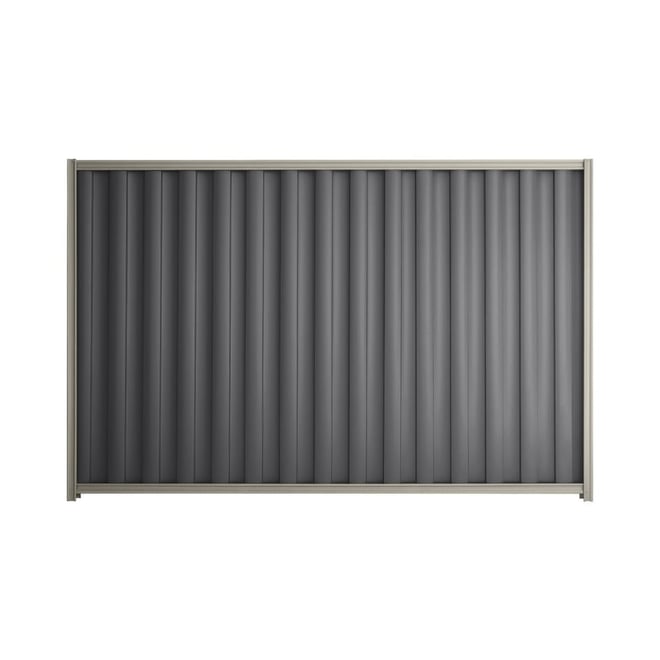 Good Neighbour® Wavelok® 1800mm High Fence Panel Sheet: Granite Post/Track: Birch