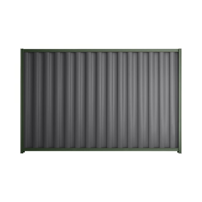 Good Neighbour® Wavelok® 1800mm High Fence Panel Sheet: Granite Post/Track: Rivergum
