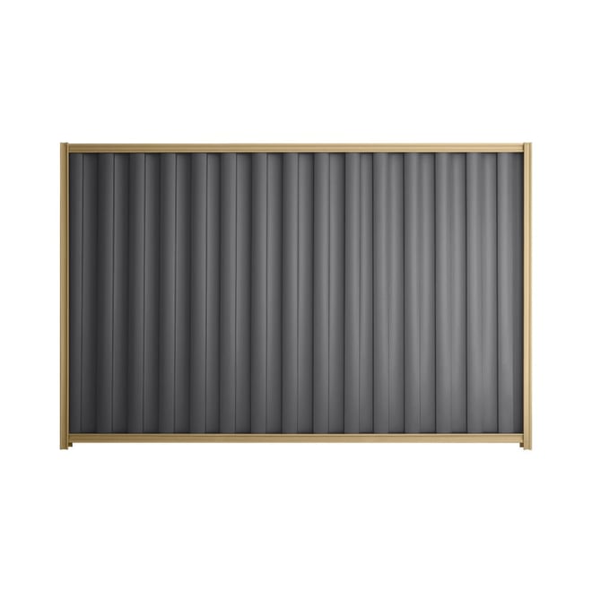 Good Neighbour® Wavelok® 1800mm High Fence Panel Sheet: Granite Post/Track: Wheat