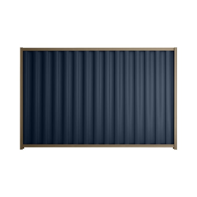Good Neighbour® Wavelok® 1800mm High Fence Panel Sheet: Mountain Blue Post/Track: Beige