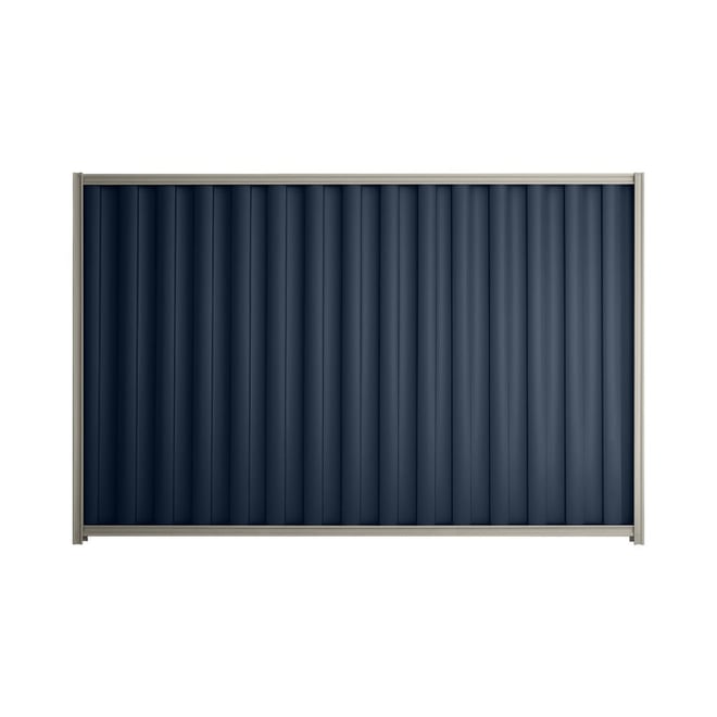 Good Neighbour® Wavelok® 1800mm High Fence Panel Sheet: Mountain Blue Post/Track: Birch