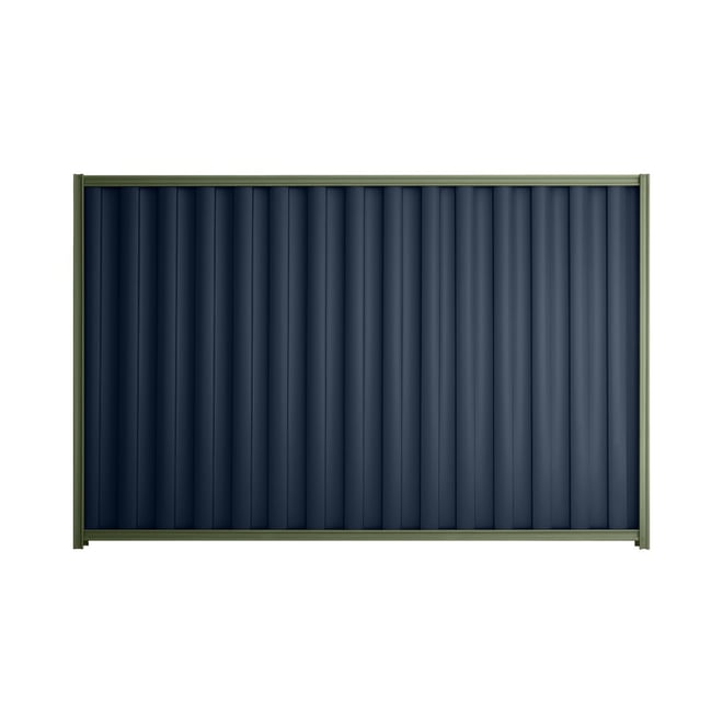 Good Neighbour® Wavelok® 1800mm High Fence Panel Sheet: Mountain Blue Post/Track: Mist Green