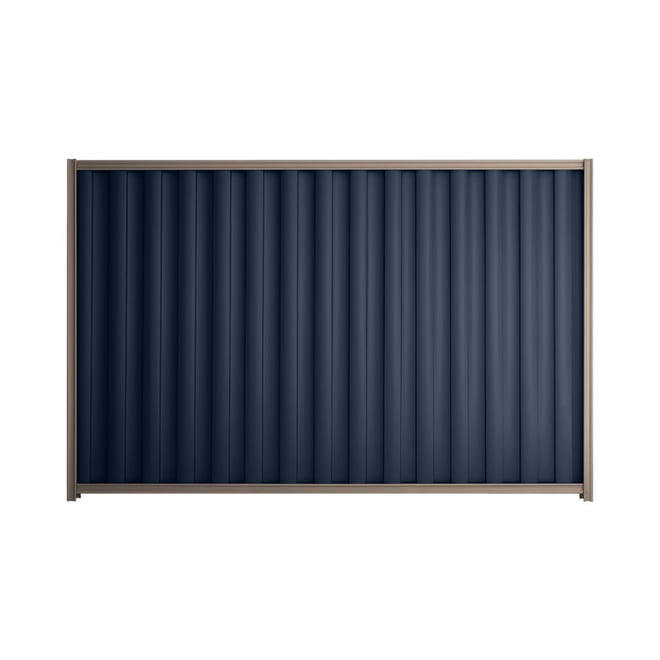 Good Neighbour® Wavelok® 1800mm High Fence Panel Sheet: Mountain Blue Post/Track: Marsh