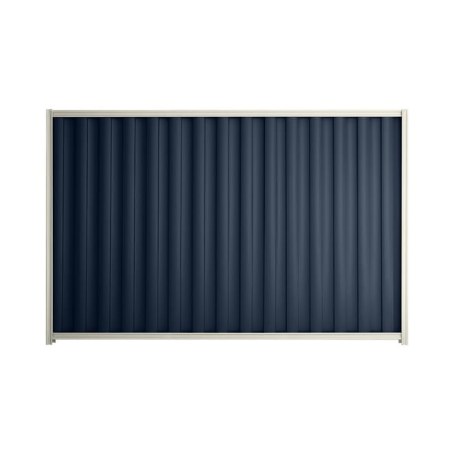 Good Neighbour® Wavelok® 1800mm High Fence Panel Sheet: Mountain Blue Post/Track: Off White