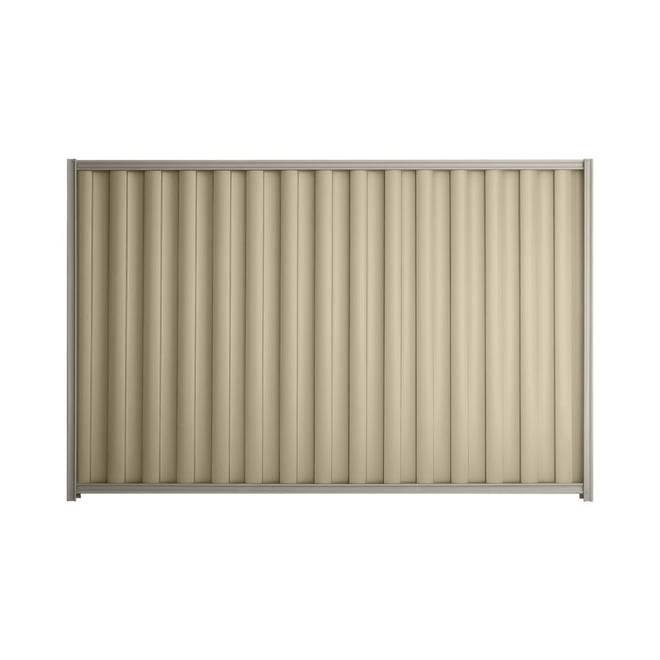 Good Neighbour® Wavelok® 1800mm High Fence Panel Sheet: Merino Post/Track: Birch